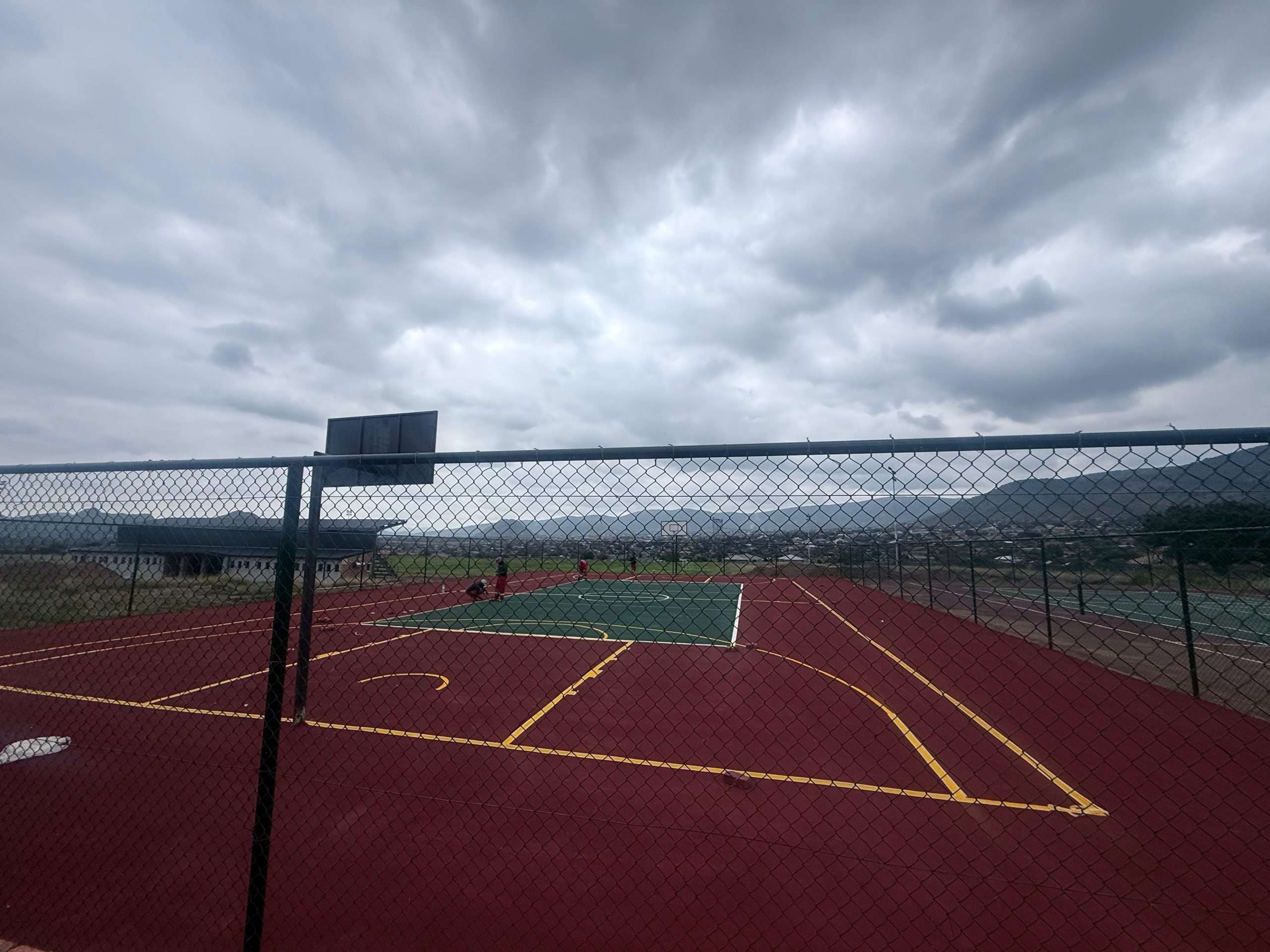 Basketball court construction